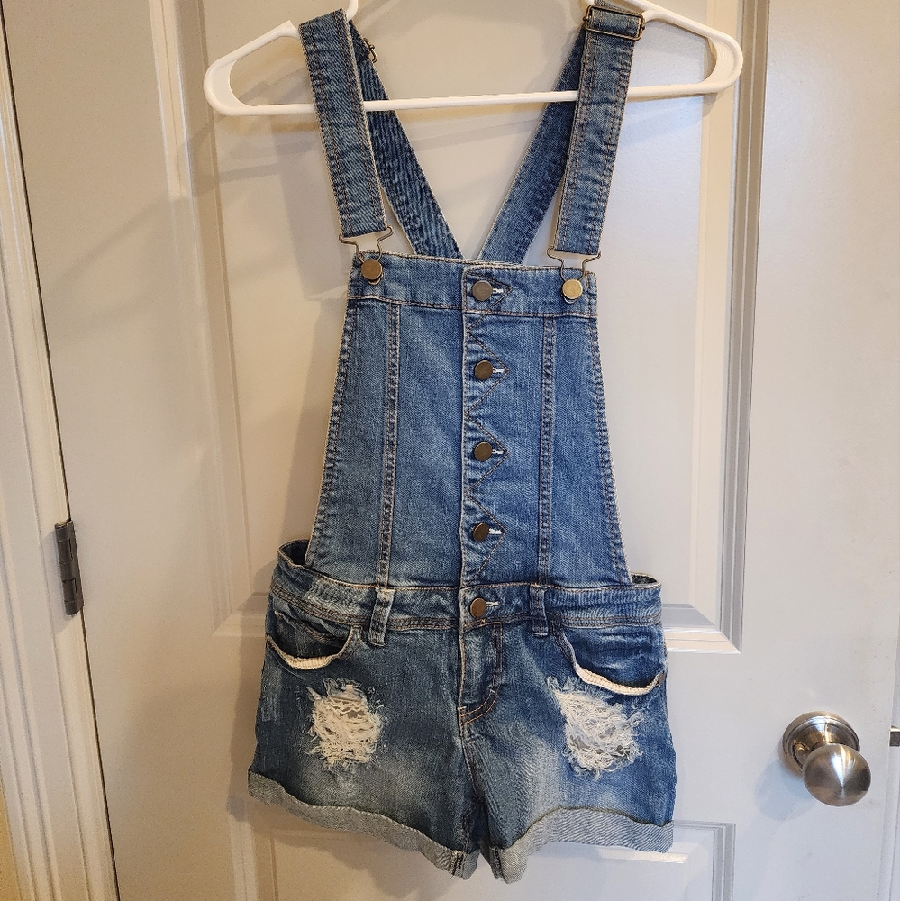 Jean overall shorts